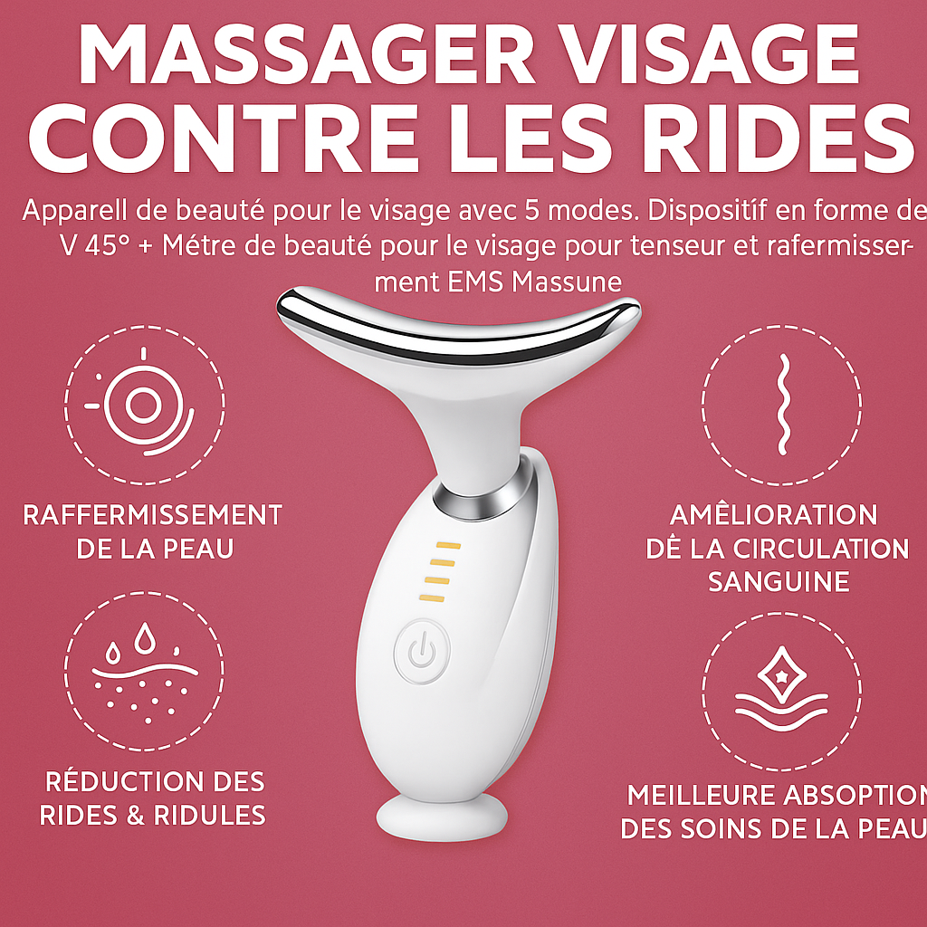 💎 Masseur Facial BYONE 7-en-1 Premium | Anti-Rides Professionnel | Technologie LED