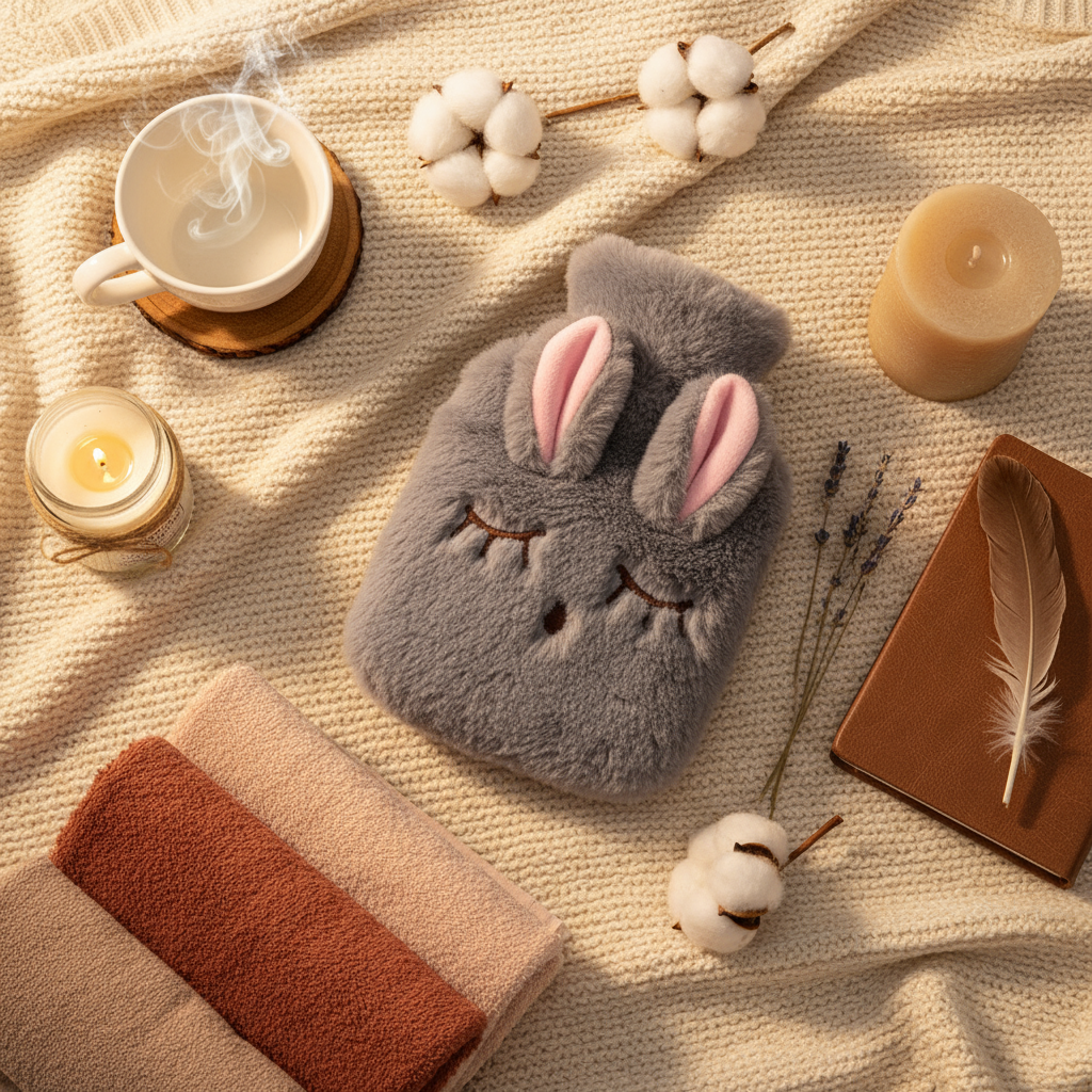 Bouillotte flat lay
