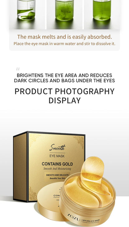 ✨ Patchs Yeux Gold BYONE Premium | Anti-Cernes Or 24K | Effet Lifting