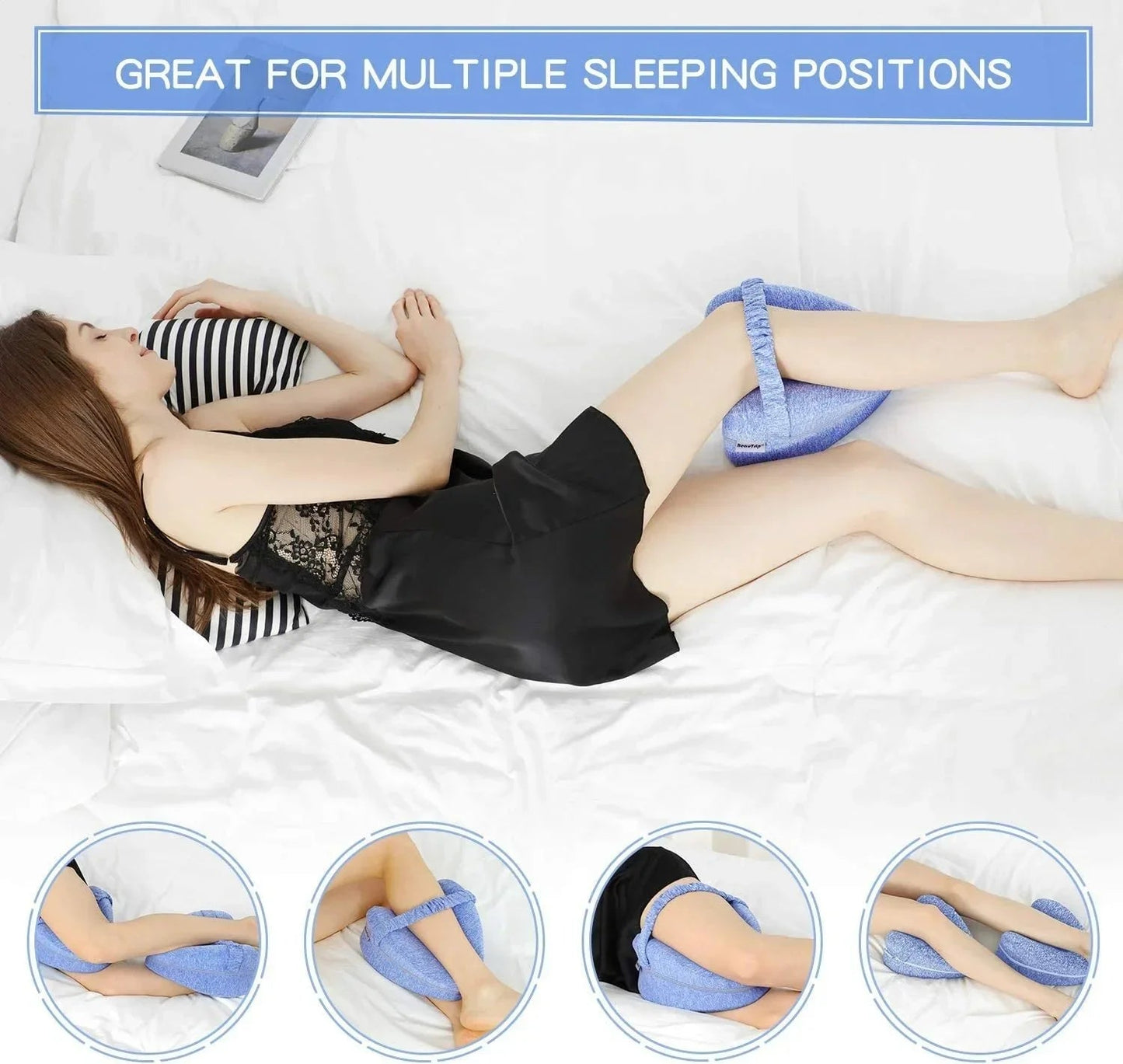 Memory Cotton Leg Pillow Hollow Heart Pregnancy Side Sleeper Sciatica Orthopedic Sciatica Back Hip Relief Pillow For Bed, Sofa Byone
