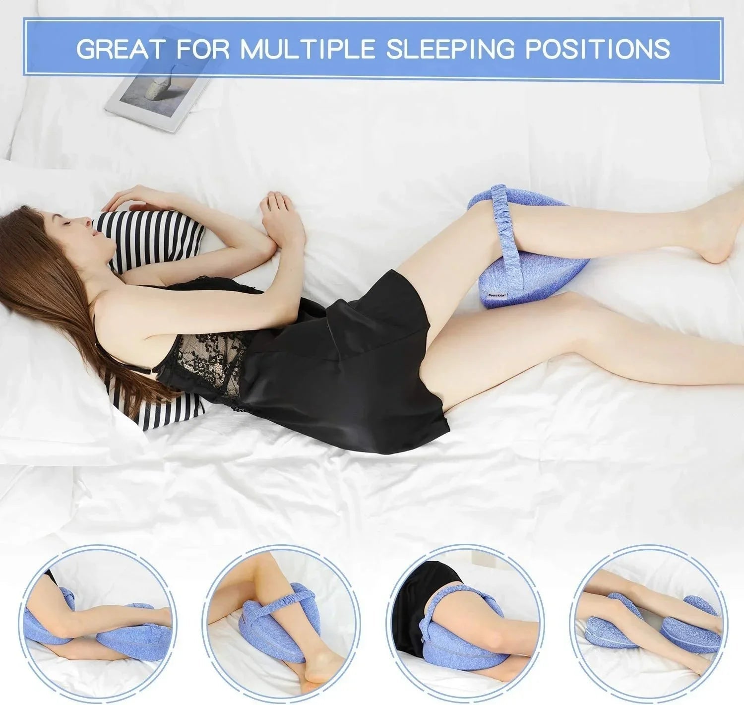 Memory Cotton Leg Pillow Hollow Heart Pregnancy Side Sleeper Sciatica Orthopedic Sciatica Back Hip Relief Pillow For Bed, Sofa Byone